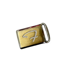 Vtg Hickok Belt Buckle Fender Logo Master Plate Goldtone Logo Made in USA 1x1.5